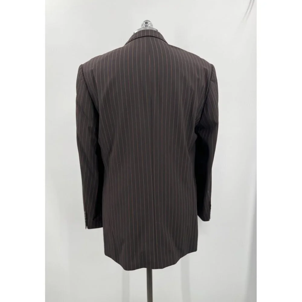 Hugo Boss Mafia‎ 30s Look Pinstripe Brown Blazer Size 42R